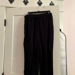 Black linen pants size medium